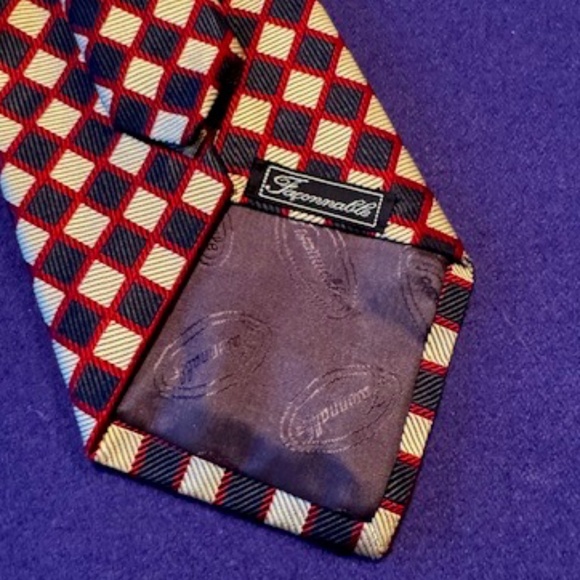 Bundle of 2 Faconnable Patterned Mens Ties 58" Length 3.5" Wide - Picture 3 of 7